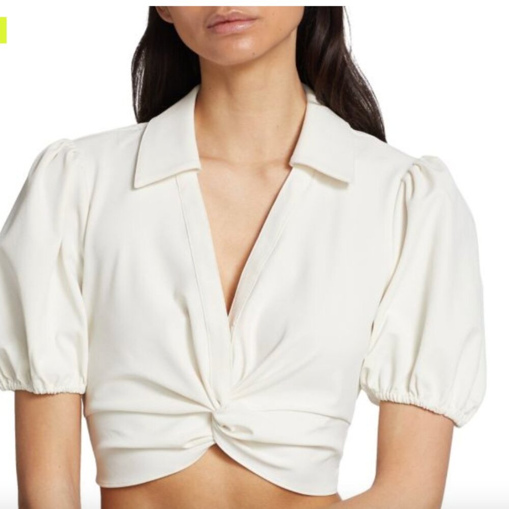 NWT Cinq à Sept Cropped Mckenna Top XS - Picture 3 of 5